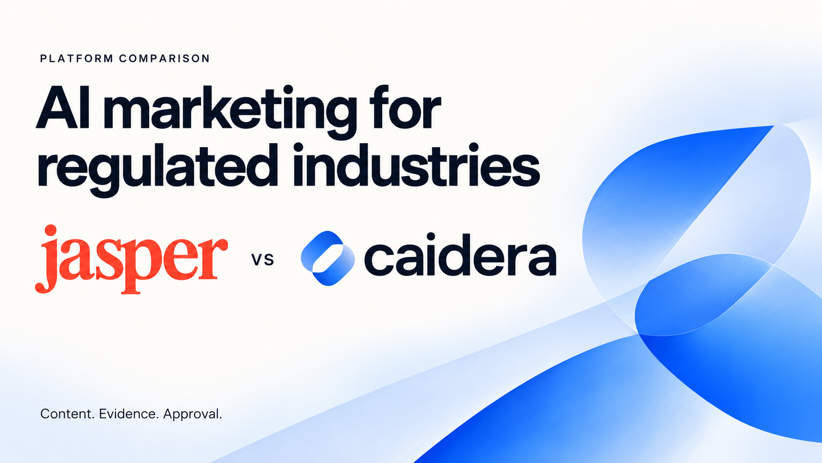 Jasper alternative for regulated industries: Jasper and Caidera comparison.