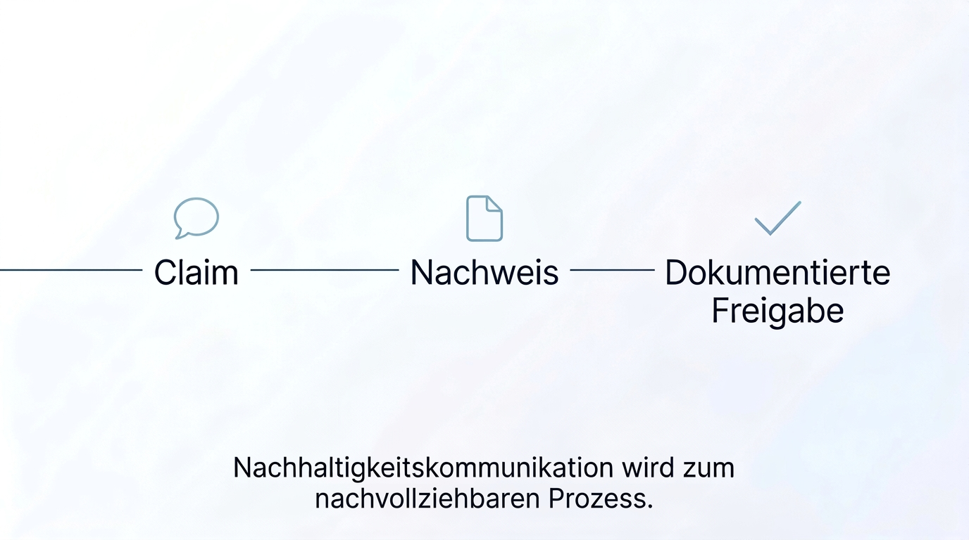 Vom Nachhaltigkeitsclaim über den Nachweis zur dokumentierten Freigabe